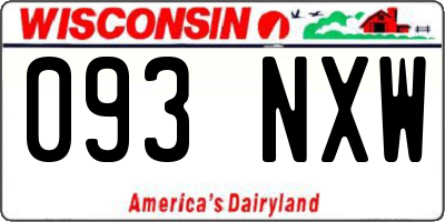 WI license plate 093NXW