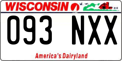 WI license plate 093NXX