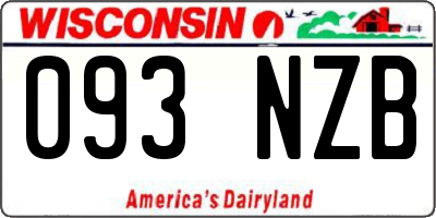WI license plate 093NZB