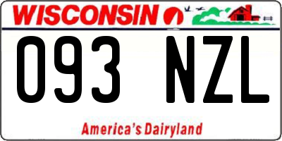 WI license plate 093NZL
