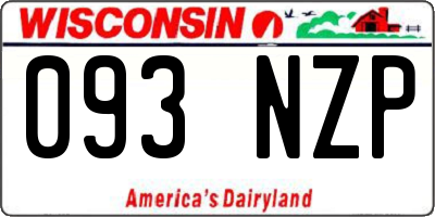 WI license plate 093NZP