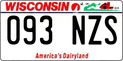 WI license plate 093NZS