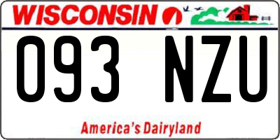 WI license plate 093NZU