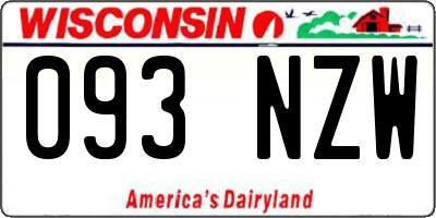 WI license plate 093NZW