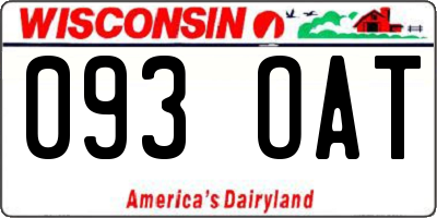 WI license plate 093OAT