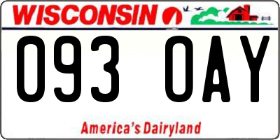 WI license plate 093OAY