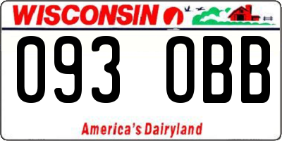 WI license plate 093OBB