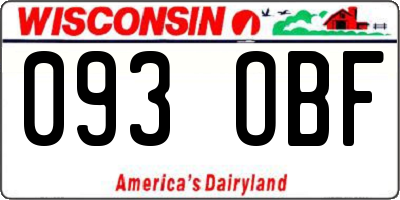WI license plate 093OBF