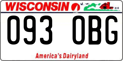 WI license plate 093OBG