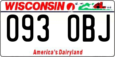 WI license plate 093OBJ