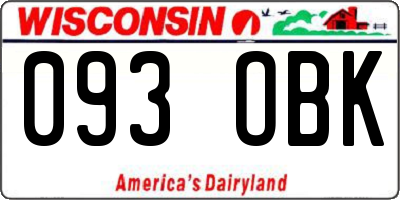 WI license plate 093OBK