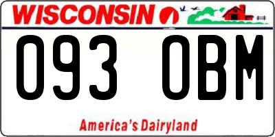 WI license plate 093OBM