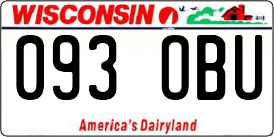 WI license plate 093OBU