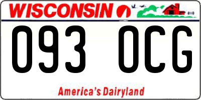 WI license plate 093OCG