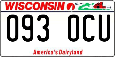 WI license plate 093OCU