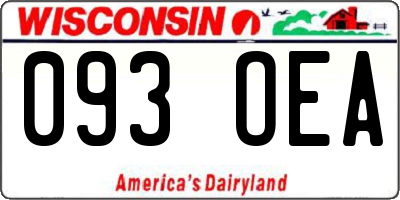 WI license plate 093OEA