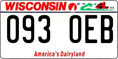 WI license plate 093OEB
