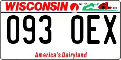 WI license plate 093OEX