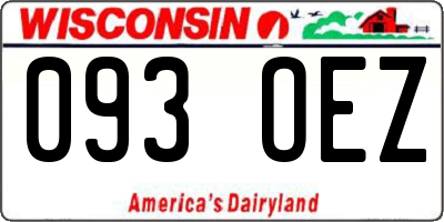 WI license plate 093OEZ
