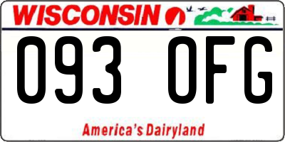 WI license plate 093OFG