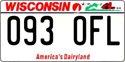WI license plate 093OFL