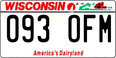 WI license plate 093OFM