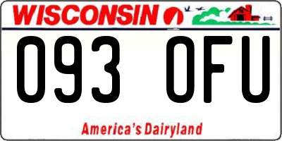 WI license plate 093OFU