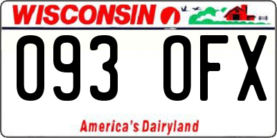WI license plate 093OFX