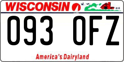 WI license plate 093OFZ