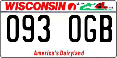 WI license plate 093OGB