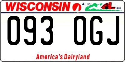 WI license plate 093OGJ