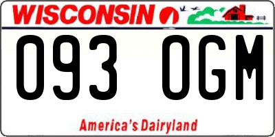 WI license plate 093OGM