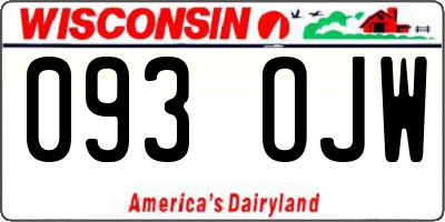 WI license plate 093OJW