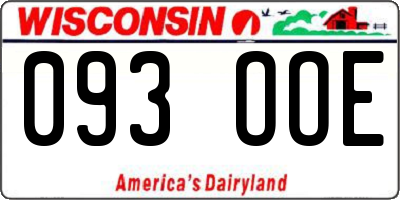 WI license plate 093OOE