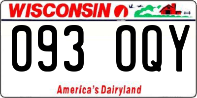 WI license plate 093OQY