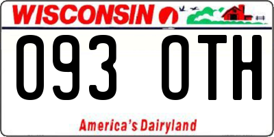 WI license plate 093OTH