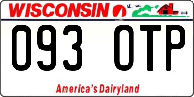 WI license plate 093OTP