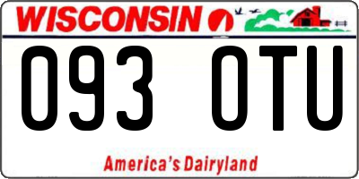 WI license plate 093OTU
