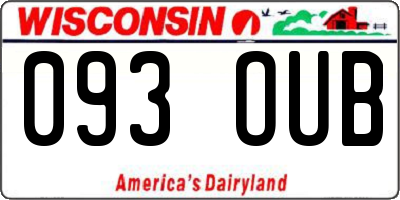 WI license plate 093OUB