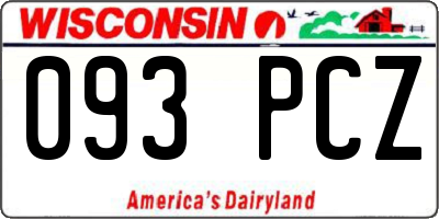 WI license plate 093PCZ