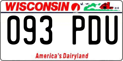 WI license plate 093PDU
