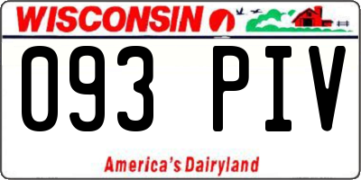 WI license plate 093PIV