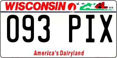 WI license plate 093PIX