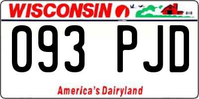 WI license plate 093PJD