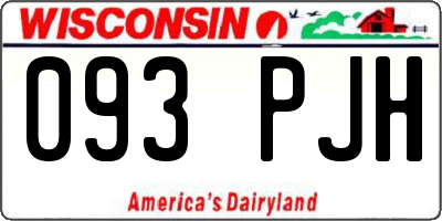 WI license plate 093PJH