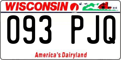 WI license plate 093PJQ