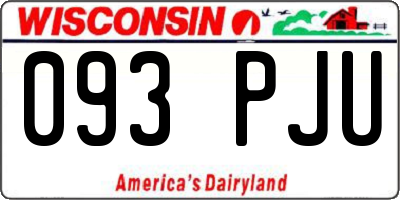WI license plate 093PJU