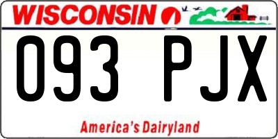 WI license plate 093PJX