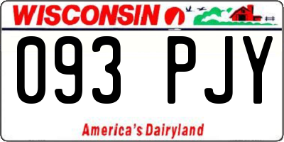 WI license plate 093PJY