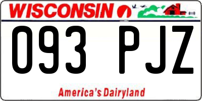 WI license plate 093PJZ